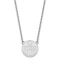 14k White Gold NHL LogoArt Edmonton Oilers Large Pendant 18 inch Necklace