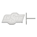 14k White Gold LogoArt Oklahoma State University O-S-U Small Post Earrings