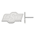 14k White Gold LogoArt Oklahoma State University O-S-U Small Post Earrings