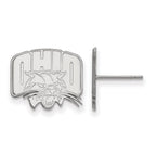 Sterling Silver Rhodium-plated LogoArt Ohio University Small Post Earrings