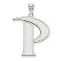 Sterling Silver Rhodium-plated LogoArt Pepperdine University Letter P Extra Large Pendant