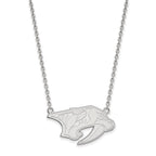 14k White Gold NHL LogoArt Nashville Predators Large Pendant 18 inch Necklace