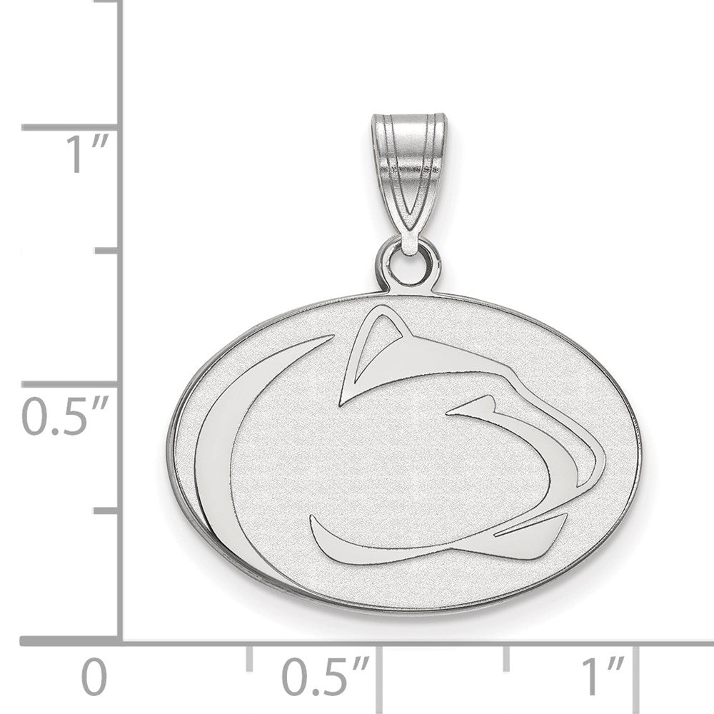 10k White Gold LogoArt Penn State University Lion Medium Pendant