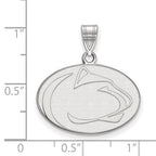 Sterling Silver Rhodium-plated LogoArt Penn State University Lion Medium Pendant