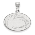 Sterling Silver Rhodium-plated LogoArt Penn State University Lion Medium Pendant