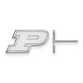 10k White Gold LogoArt Purdue University Letter P Extra Small Post Earrings