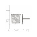 14k White Gold NHL LogoArt New York Rangers Small Post Earrings