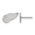 10k White Gold NHL LogoArt Detroit Red Wings Extra Small Post Earrings