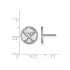 10k White Gold NHL LogoArt Buffalo Sabres Small Post Earrings
