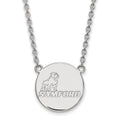 14k White Gold LogoArt Samford University Large Disc Pendant 18 inch Necklace