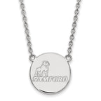 10k White Gold LogoArt Samford University Large Disc Pendant 18 inch Necklace