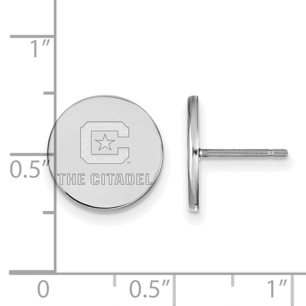 14kw LogoArt The Citadel Small Post Earrings