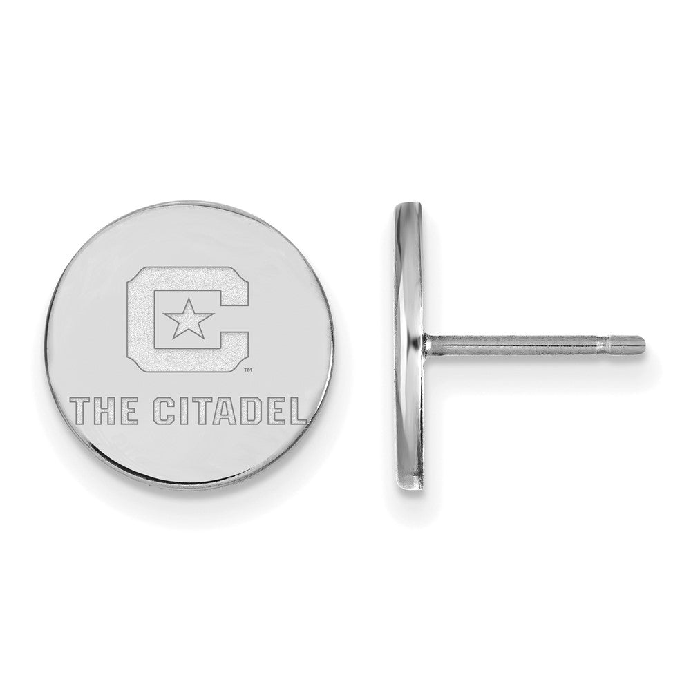 14kw LogoArt The Citadel Small Post Earrings