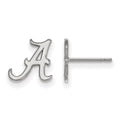 14k White Gold LogoArt University of Alabama Letter A Extra Small Post Earrings