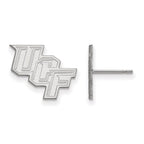 14k White Gold LogoArt University of Central Florida U-C-F Small Post Earrings