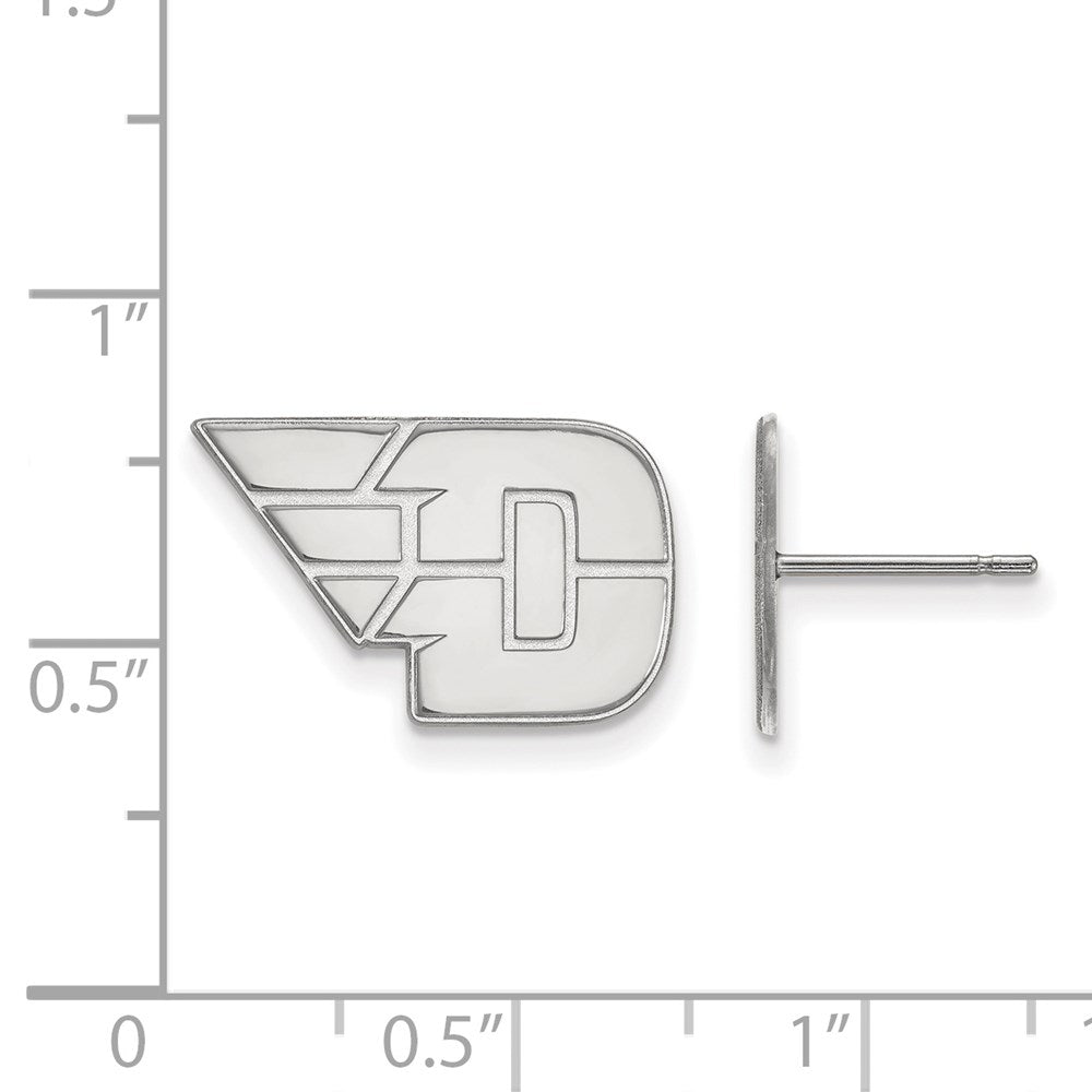 14k White Gold LogoArt University of Dayton Small Post Earrings