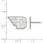 14k White Gold LogoArt University of Dayton Small Post Earrings