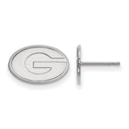 Sterling Silver Rhodium-plated LogoArt University of Georgia Letter G Extra Small Post Earrings