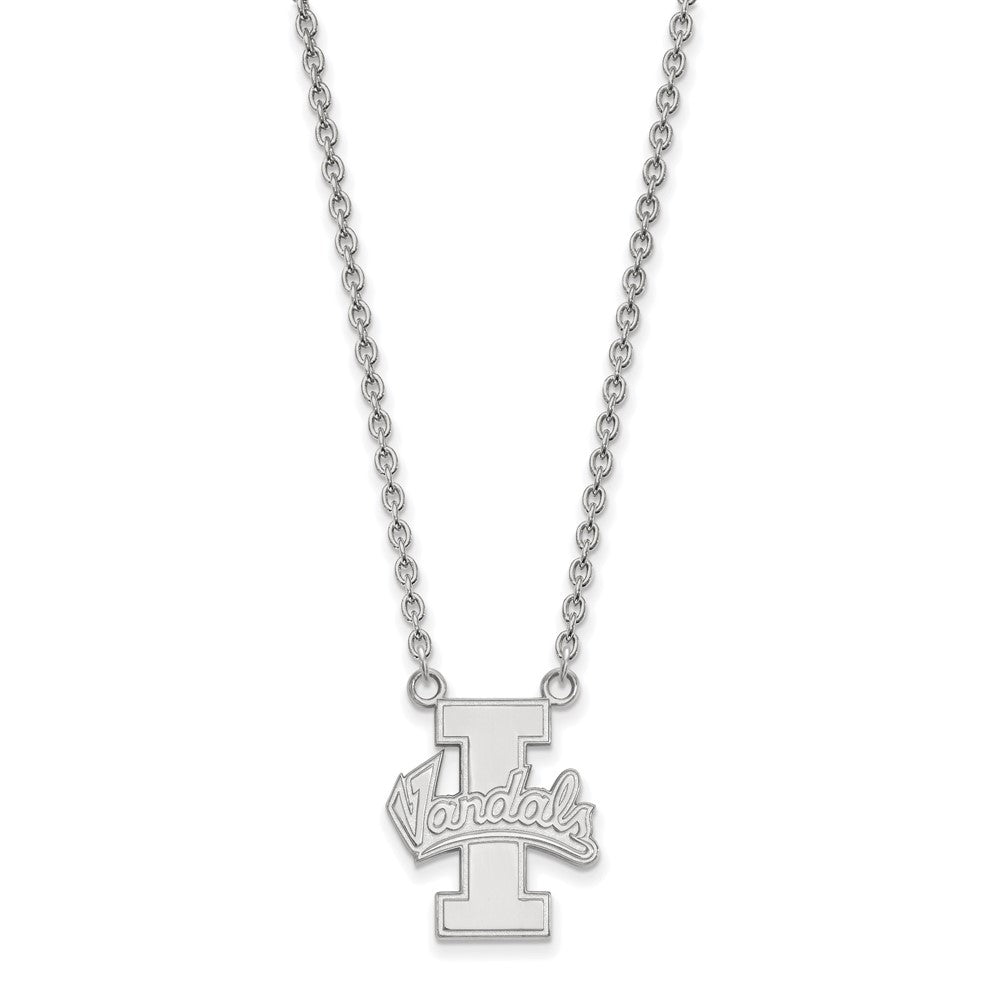 10k White Gold LogoArt University of Idaho Vandals Large Pendant 18 inch Necklace