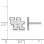 14k White Gold LogoArt University of Kentucky U-K Extra Small Post Earrings