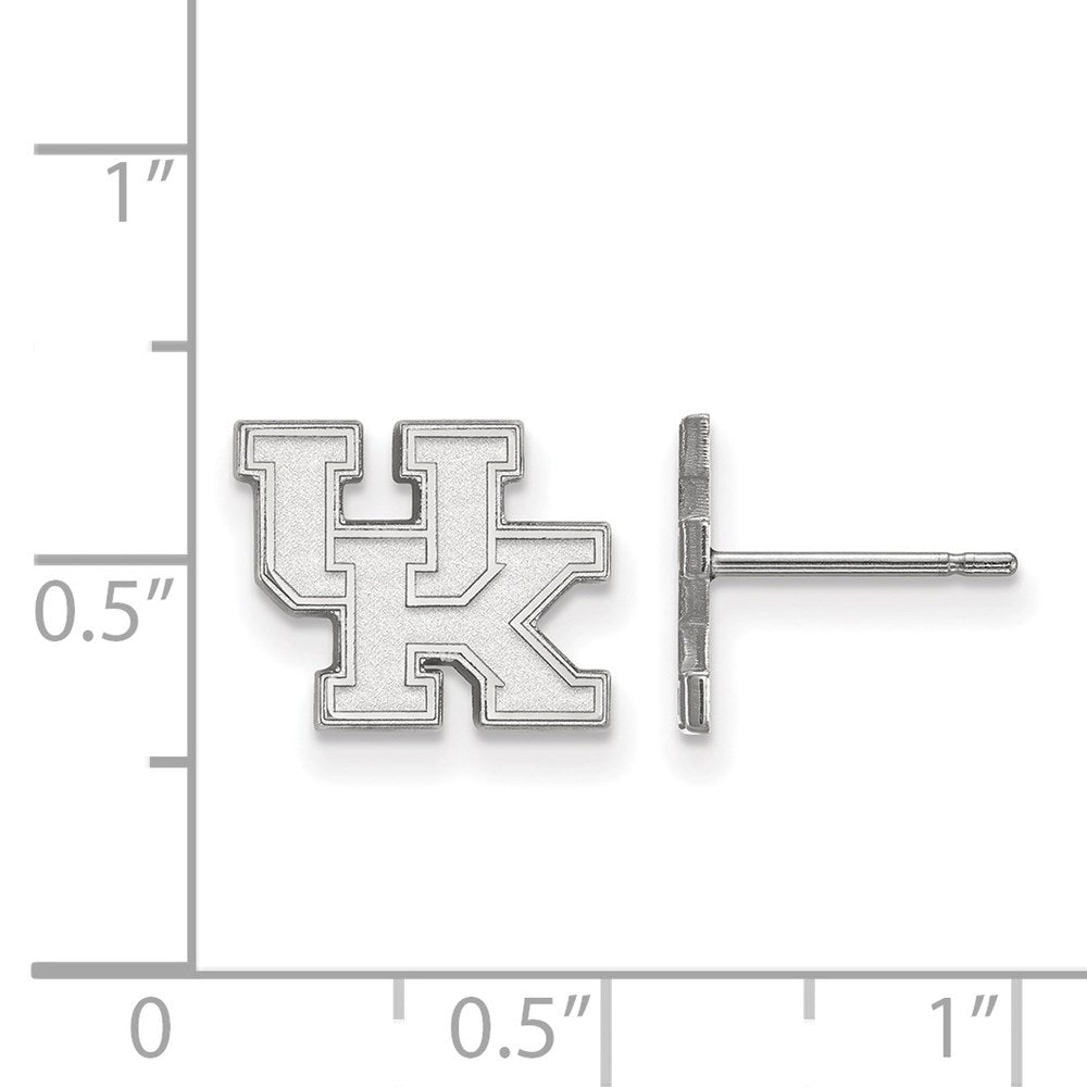 14k White Gold LogoArt University of Kentucky U-K Extra Small Post Earrings