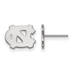 14k White Gold LogoArt University of North Carolina N-C Extra Small Post Earrings