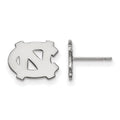 Sterling Silver Rhodium-plated LogoArt University of North Carolina N-C Extra Small Post Earrings