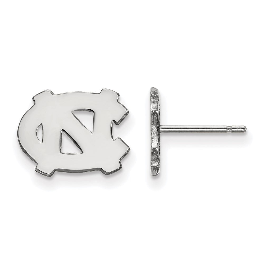 10k White Gold LogoArt University of North Carolina N-C Extra Small Post Earrings