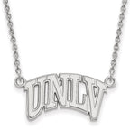14k White Gold LogoArt University of Nevada-Las Vegas U-N-L-V Small Pendant 18 inch Necklace