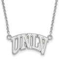 10k White Gold LogoArt University of Nevada-Las Vegas U-N-L-V Small Pendant 18 inch Necklace