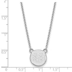 14k White Gold LogoArt University of New Mexico Small Pendant 18 inch Necklace