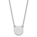 10k White Gold LogoArt University of New Mexico Small Pendant 18 inch Necklace