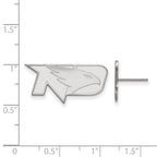 10k White Gold LogoArt University of North Dakota Small Post Earrings