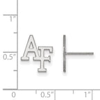 Sterling Silver Rhodium-plated LogoArt United States Air Force Academy A-F Small Post Earrings