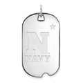Sterling Silver Rhodium-plated LogoArt US Naval Academy Large Dog Tag Pendant
