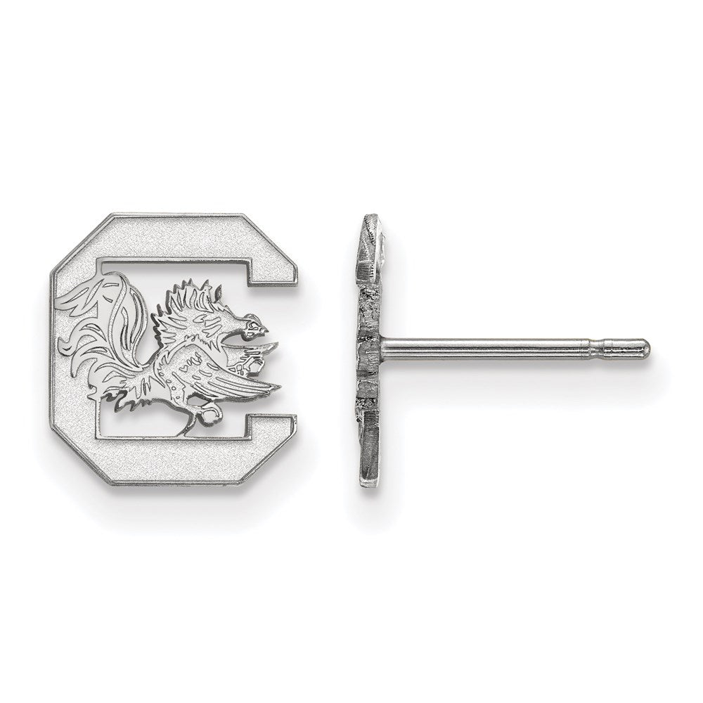 14k White Gold LogoArt University of South Carolina Extra Small Post Earrings
