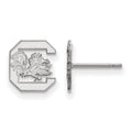 14k White Gold LogoArt University of South Carolina Extra Small Post Earrings
