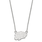 14k White Gold LogoArt University of Texas at El Paso Small Pendant 18 inch Necklace