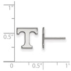 14k White Gold LogoArt University of Tennessee Letter T Extra Small Post Earrings