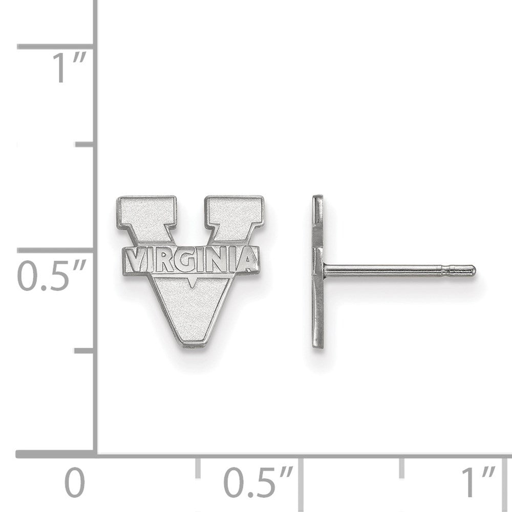 10k White Gold LogoArt University of Virginia Extra Small Post Earrings