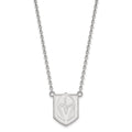 Sterling Silver Rhodium-plated NHL LogoArt NHL Vegas Golden Knights Large Pendant 18 inch Necklace