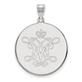 14k White Gold LogoArt College of William and Mary Extra Large Disc Pendant