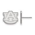 14k White Gold LogoArt Auburn University A-U Small Post Earrings