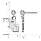 14k White Gold LogoArt Baylor University Bears Dangle Ball Post Earrings