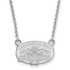 14k White Gold LogoArt Jacksonville State University Small Pendant 18 inch Necklace