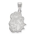 10k White Gold LogoArt James Madison University Duke Dog Large Pendant