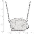 Sterling Silver Rhodium-plated LogoArt Kent State University Large Pendant 18 inch Necklace