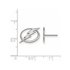 10k White Gold NHL LogoArt Tampa Bay Lightning Small Post Earrings
