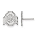 14k White Gold LogoArt The Ohio State University Small Post Earrings