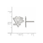 10k White Gold NHL LogoArt Pittsburgh Penguins Small Post Earrings